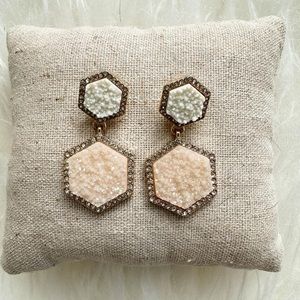 Baublebar druzy stone earrings brand new